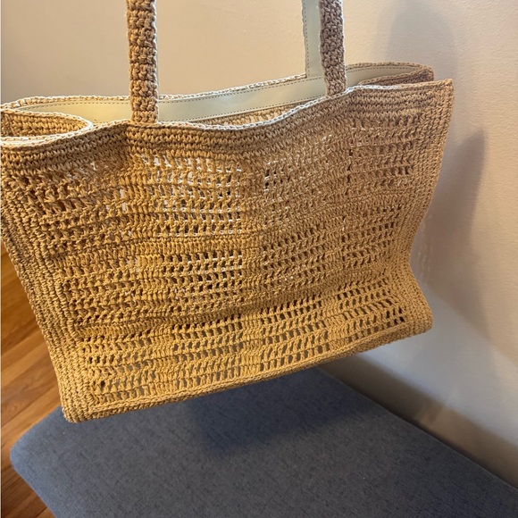 Tory Burch Tan Woven Tote Bag - Picture 8 of 11
